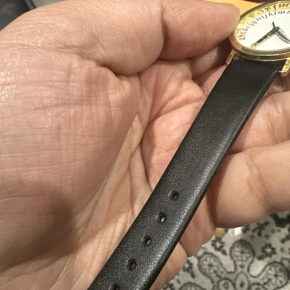 Working AKTEO Unisex Watch LITERATURE/LETTERS Feather & Pen 32mm New Black Strap